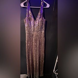 crystal doll dress rose gold